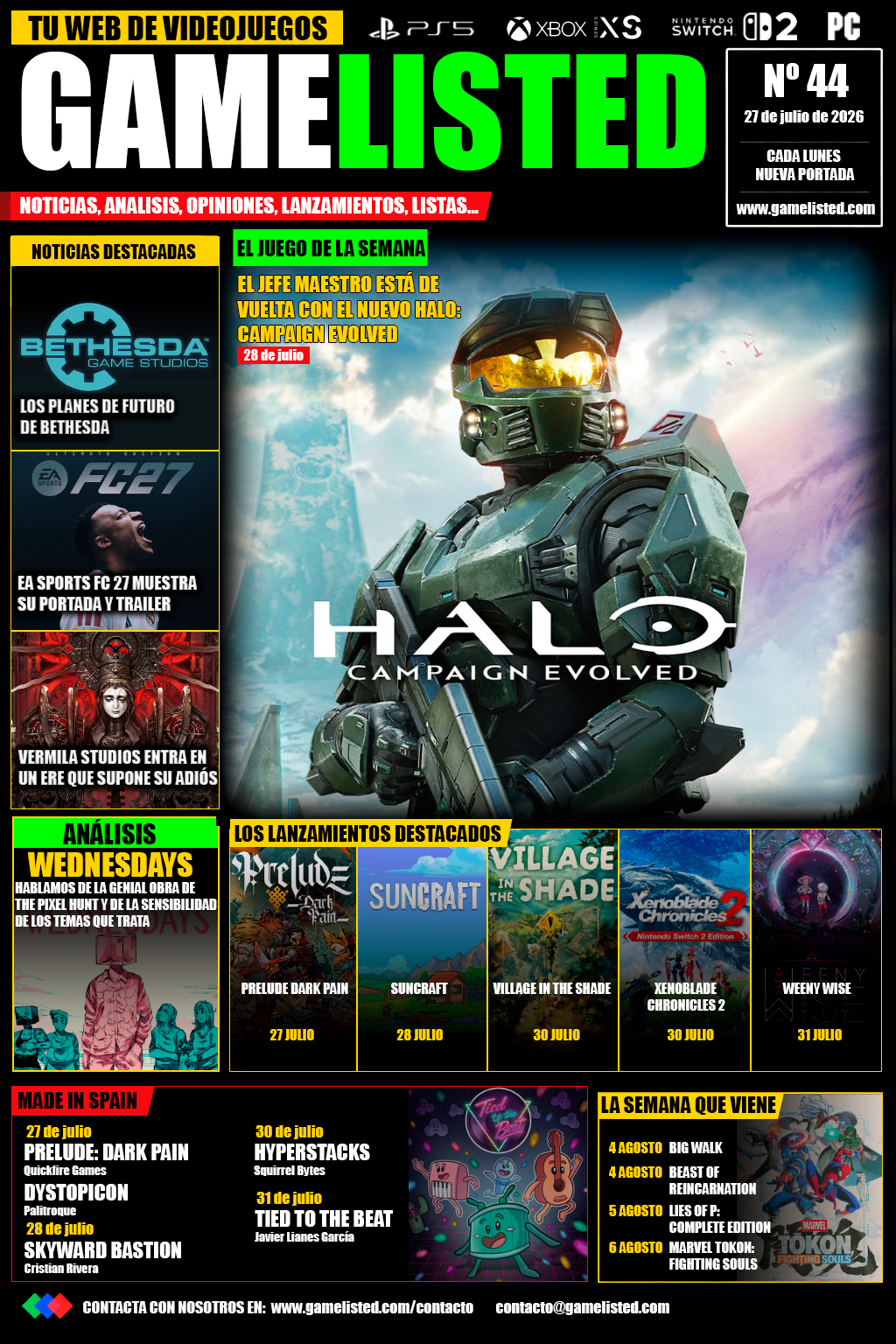Portada de Halo vuelve al frente en nuestra portada de la semana.