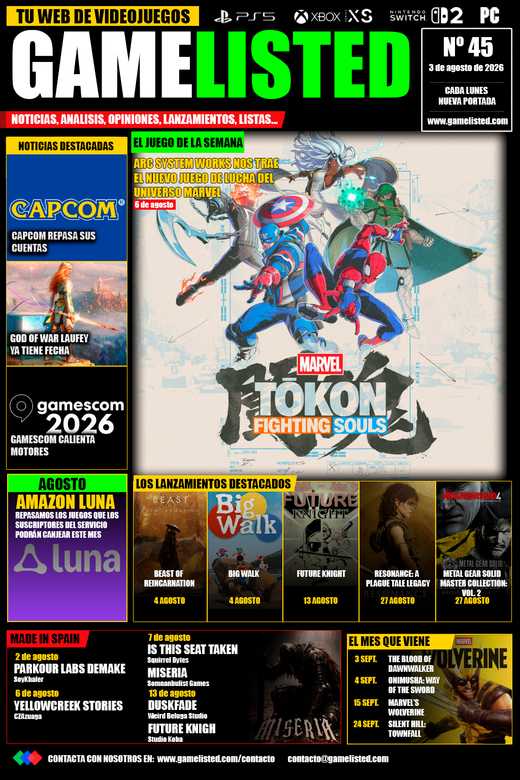 Portada de Marvel Tokon: Fighting Souls, la gran apuesta de lucha que abre nuestra última portada antes de septiembre.
