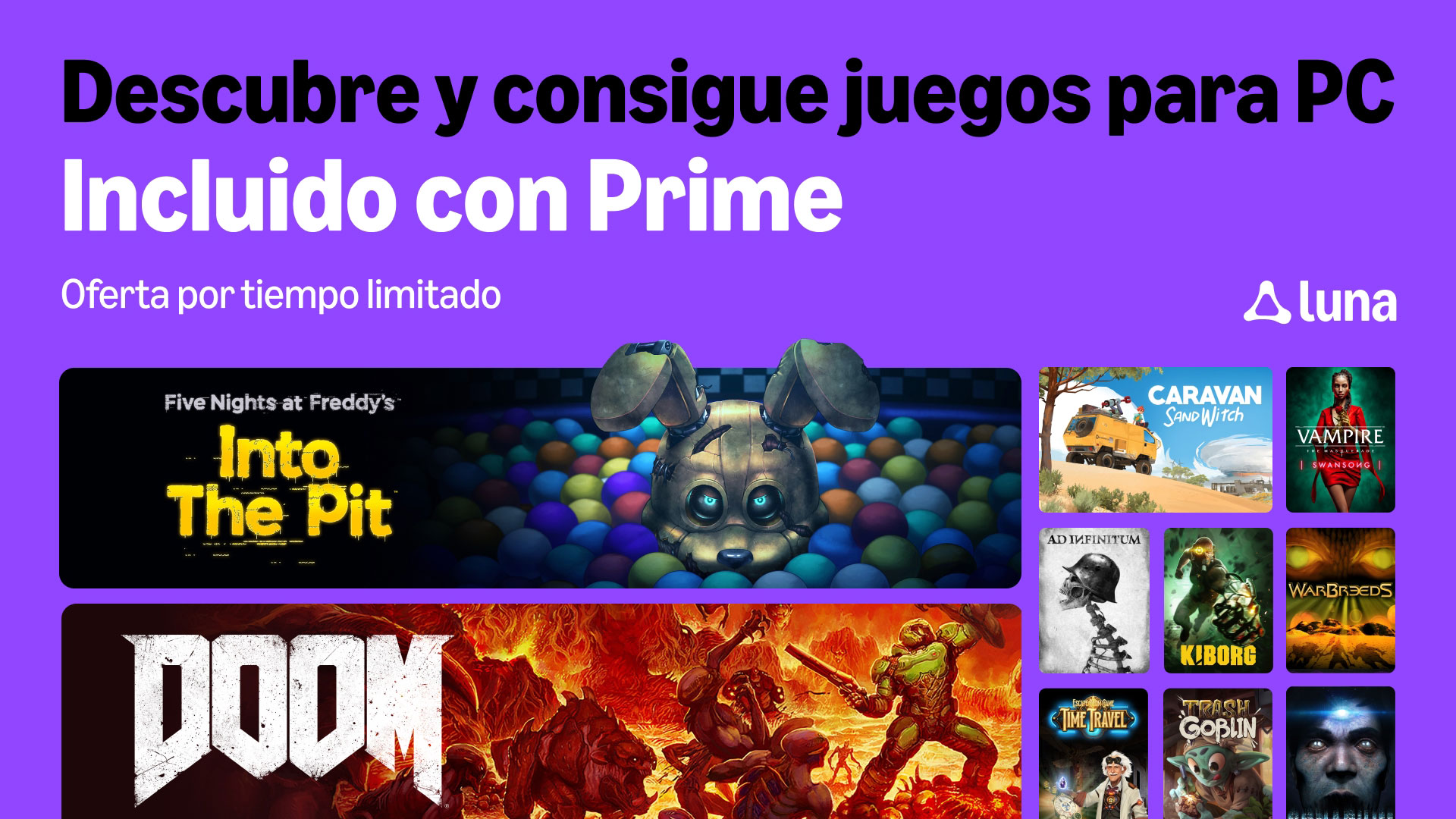 Portada de Los 10 juegos canjeables en octubre con Amazon Prime.